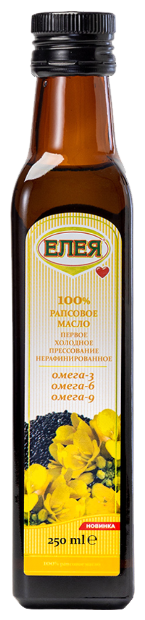 Масло рапсовое ЕЛЕЯ нерафинированное ст/б 250мл