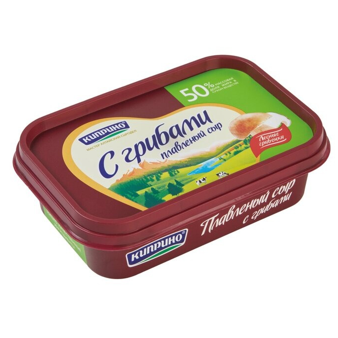 Сыр плавленый КИПРИНО с грибами бзмж 50% 180г