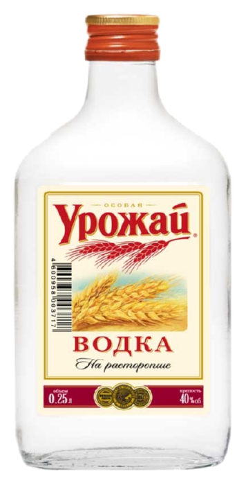 Водка УРОЖАЙ на расторопше 40% ст/б 0.25л