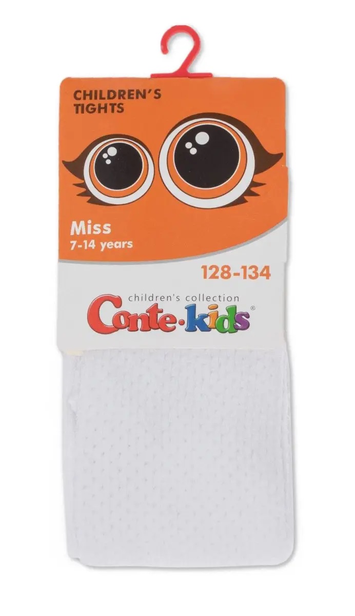 Колготки детские КОНТЕ КИДС Мисс белые р.140-146 арт.616
