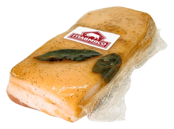 Шпик ГЛАВМЯСО из свинины в/у 1кг