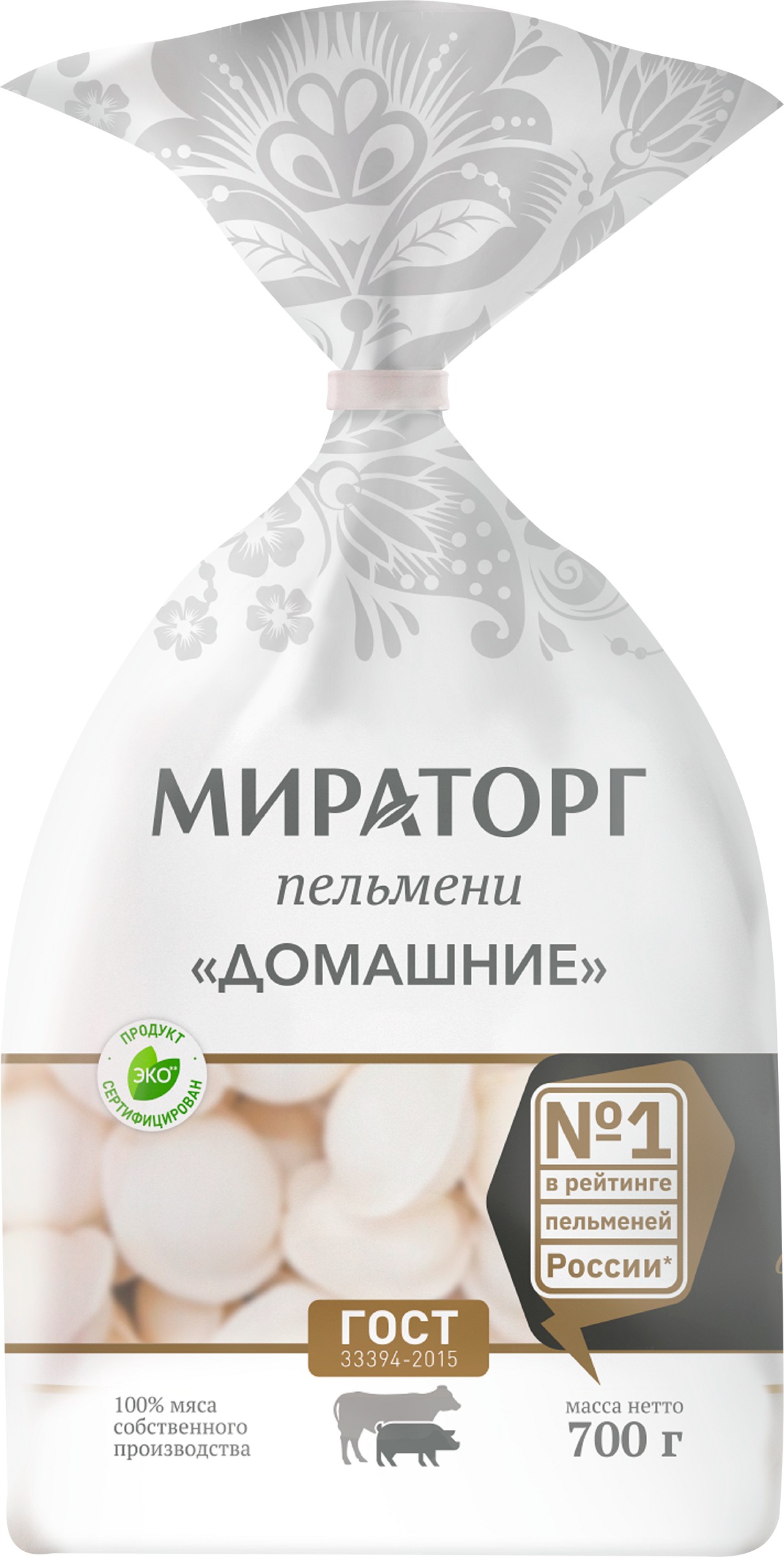 Пельмени МИРАТОРГ Домашние из свинины и говядины 700г