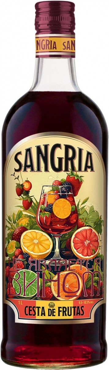 Виноградосодержащий напиток СЕСТА ДЕ ФРУТАС Сангрия красный сл 9.5-10.5% ст/б 1л