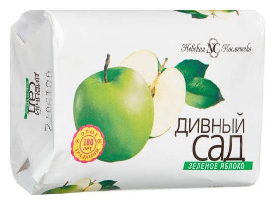 Мыло туалетное ДИВНЫЙ САД Зеленое яблоко 90г