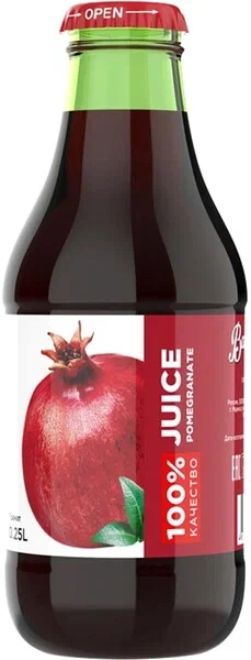 Сок БАРИНОФФ гранат ст/б 0.25л