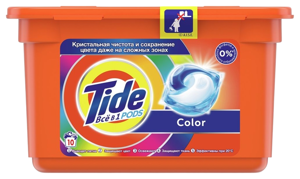 Капсулы для стирки ТАЙД Колор 10шт