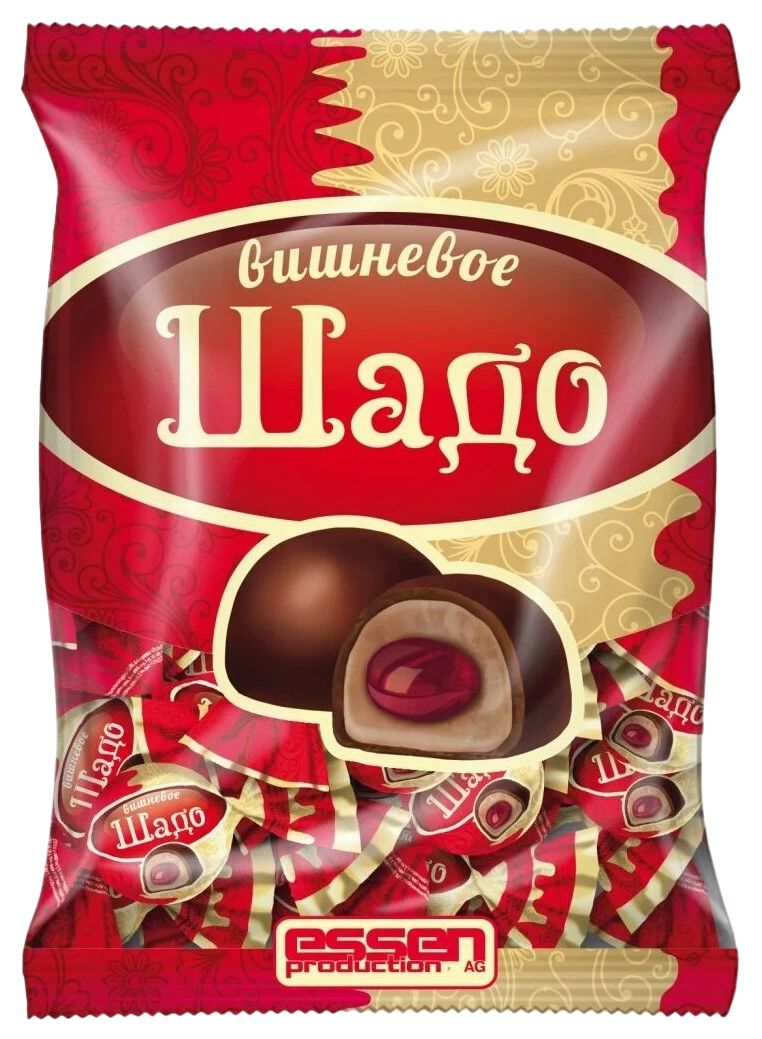Конфеты ЭССЕН Шадо вишневое с желейной начинкой 200г