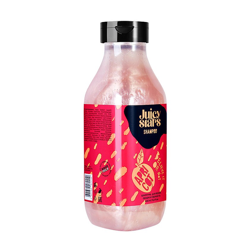 Шампунь ДЖУСИ СТАР Абрикос Крышеснос объем и свежесть 400мл