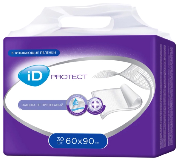 Пеленки АЙ ДИ ПРОТЕКТ впитывающие 60*90см 30шт