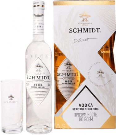 Водка ШМИДТ Суприм 40% ПК 0.7л+стакан