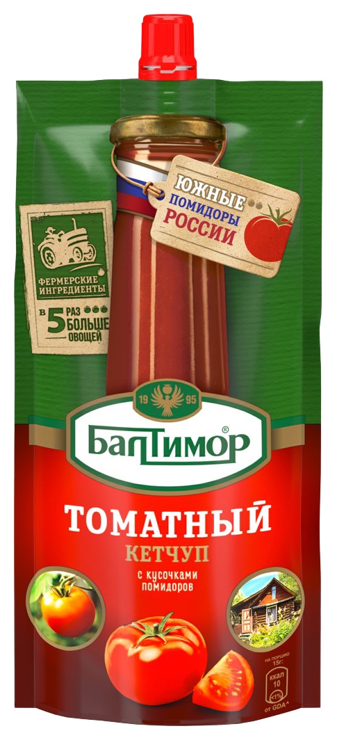 Кетчуп БАЛТИМОР томатный д/пак 260г