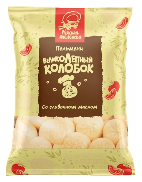 Пельмени ВЕЛИКОЛЕПНЫЙ КОЛОБОК со сливочным маслом 800г