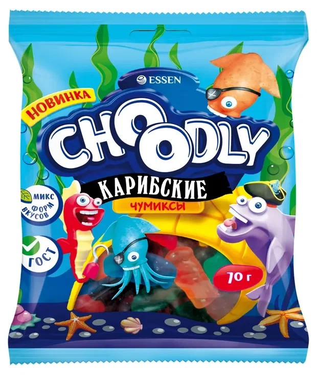 Жевательный мармелад ЧУДЛИ карибские чумиксы 70г