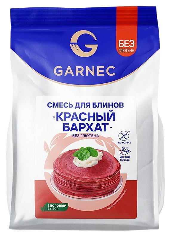 Смесь для блинов ГАРНЕЦ Красный бархат без глютена м/у 300г