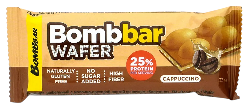 Батончик вафельный БОМББАР Капучино 32г