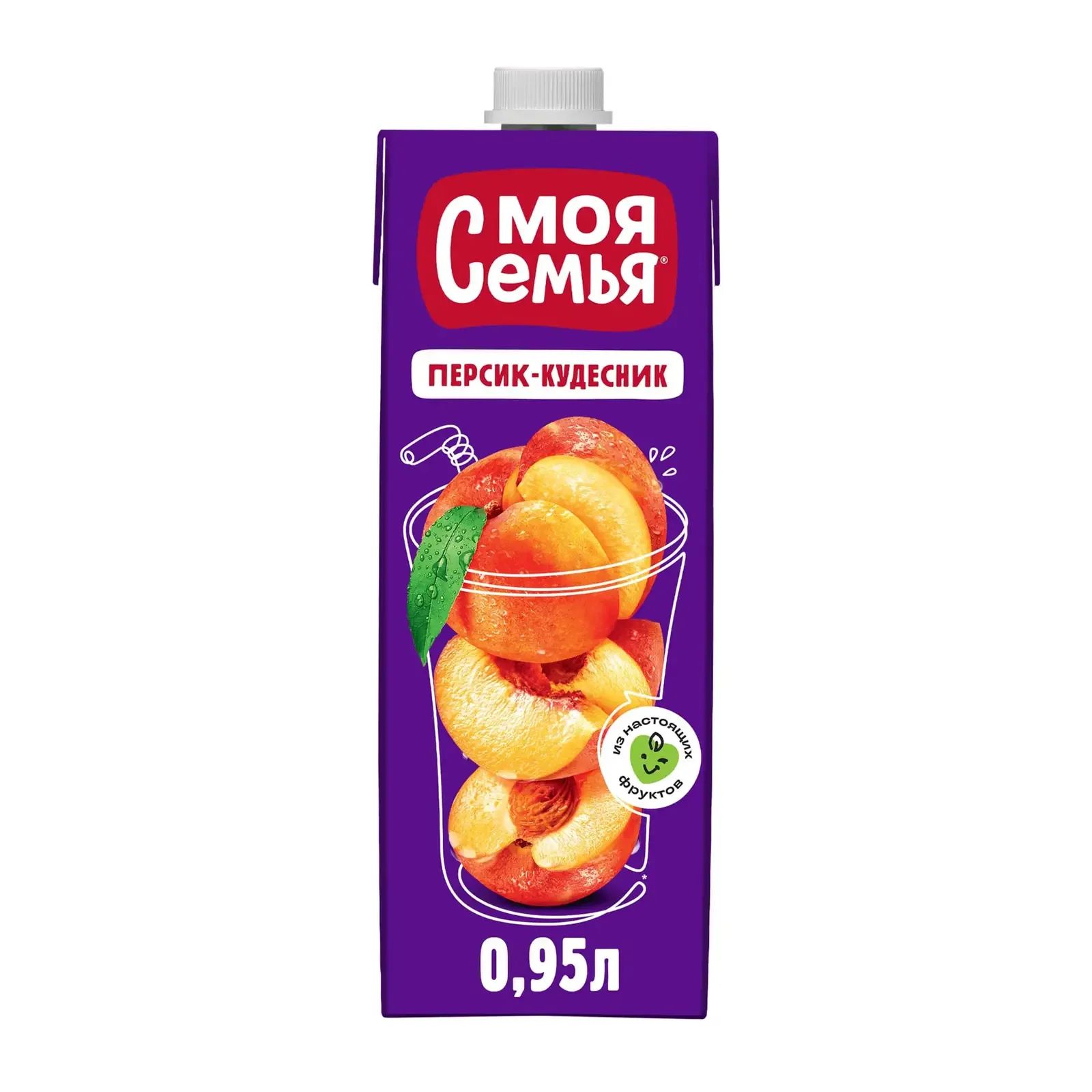 Напиток сокосодержащий МОЯ СЕМЬЯ Персик-Кудесник 0.95л