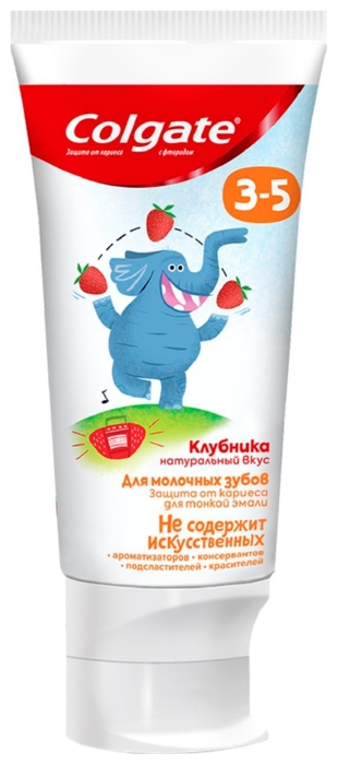 Зубная паста детская КОЛГЕЙТ Клубника от 3 до 5 лет 60мл