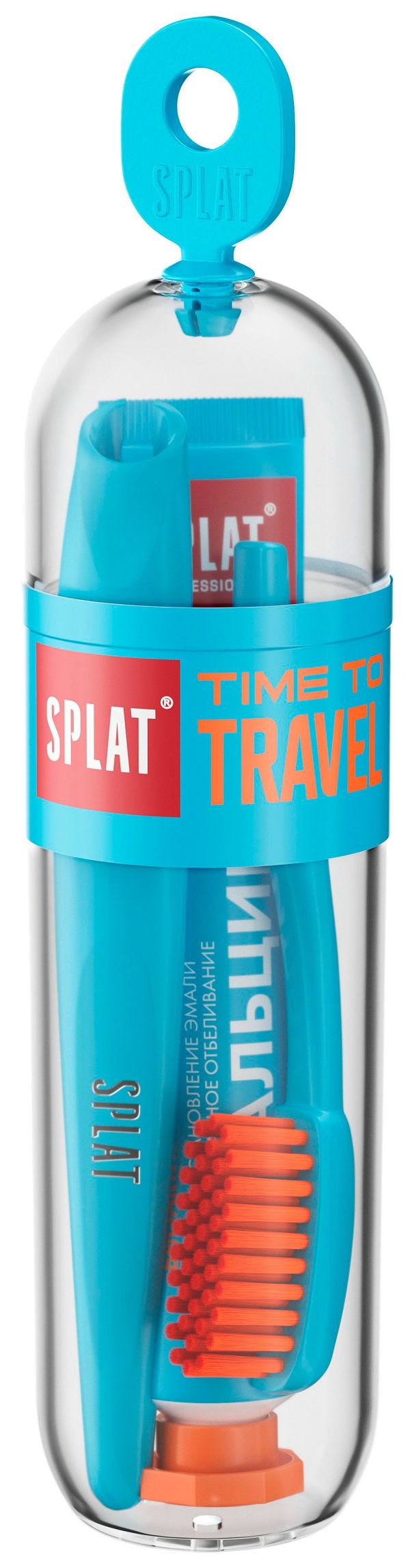 Зубная щетка СПЛАТ Трэвел средняя 1шт+Зубная паста СПЛАТ Профешнл Биокальций 25г