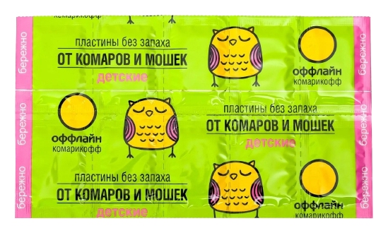 Пластины КОМАРИКОФФ Бережно детский без запаха 10шт