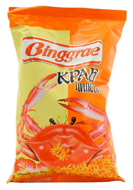 Чипсы БИНГРЭ крабовые 130г