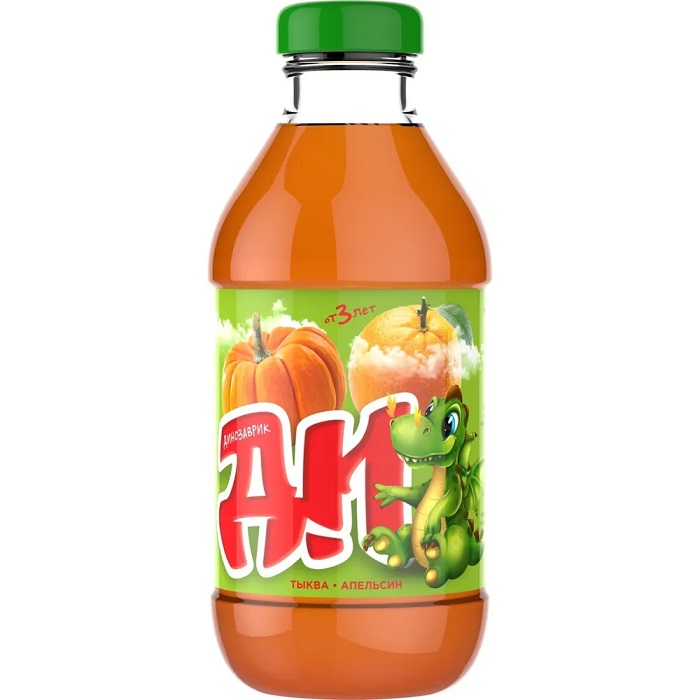 Нектар ДИНОЗАВРИК ДИ тыква апельсин ст/б 0.33л