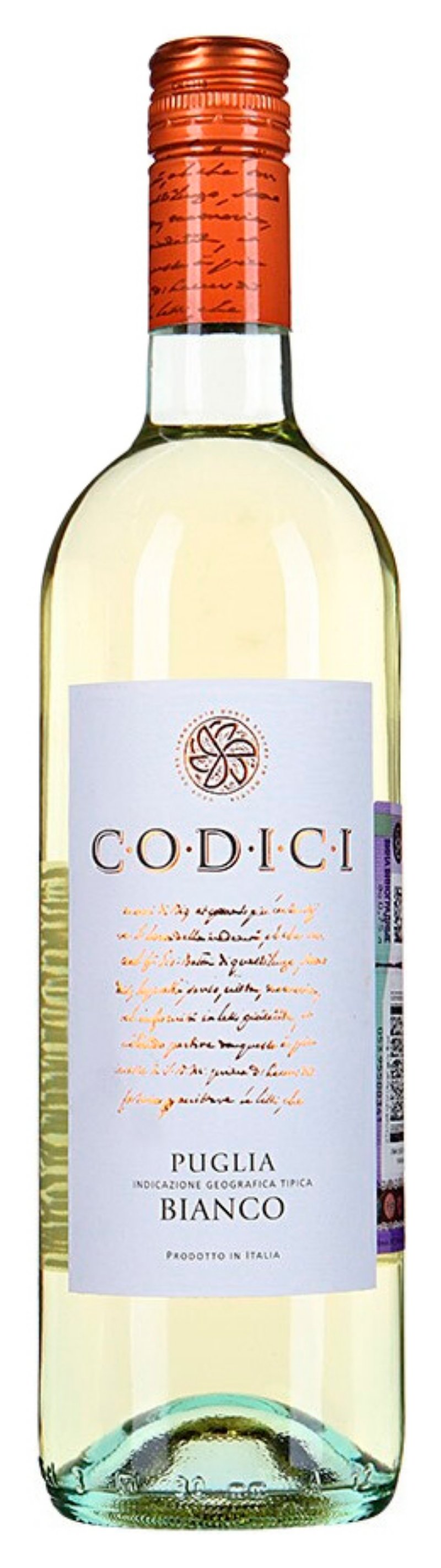 Вино КОДИЧИ Бьянко Апулия белое п/сух 11.5% ст/б 0.75л