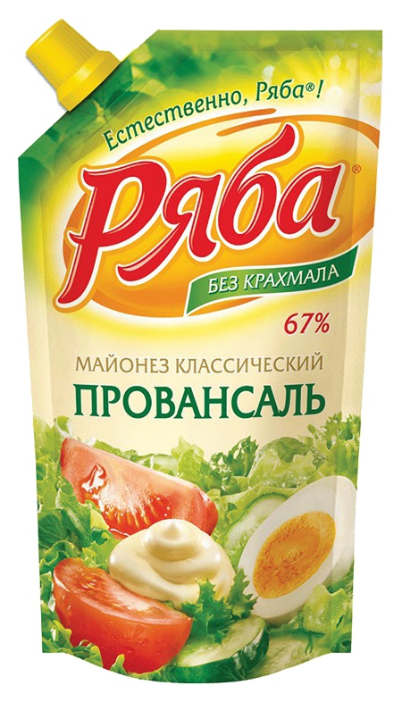 Майонез РЯБА Провансаль классический д/пак 410г