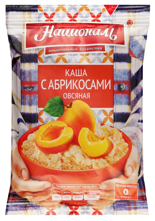 Каша овсяная НАЦИОНАЛЬ с абрикосом м/у 40г