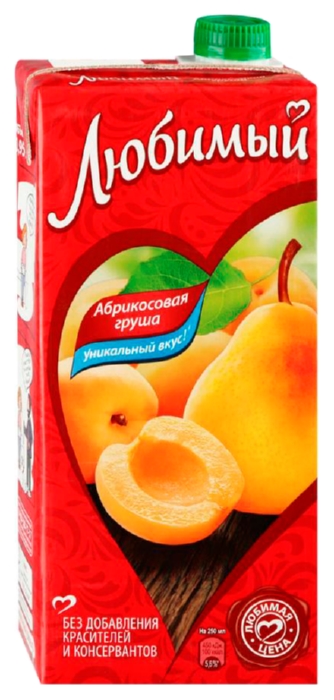 Нектар ЛЮБИМЫЙ яблоко абрикос груша 0.95л