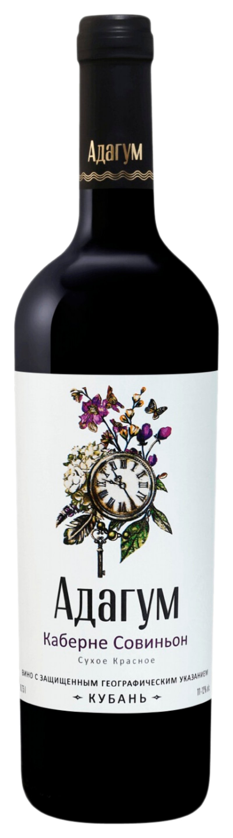 Вино АДАГУМ Каберне Совиньон красное сух 11-12% ст/б 0.75л