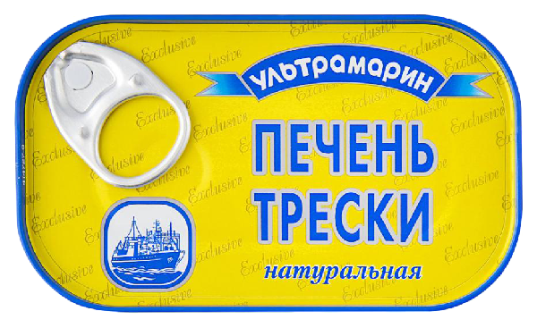 Печень трески УЛЬТРАМАРИН ж/б 120г