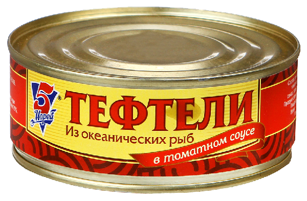 Фрикадельки 5 МОРЕЙ из океанских рыб в т/с ж/б ключ 240г