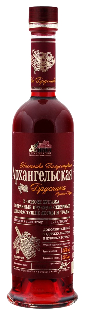 Настойка АРХАНГЕЛЬСКАЯ Брусника ручного сбора п/сл 21% 0.5л