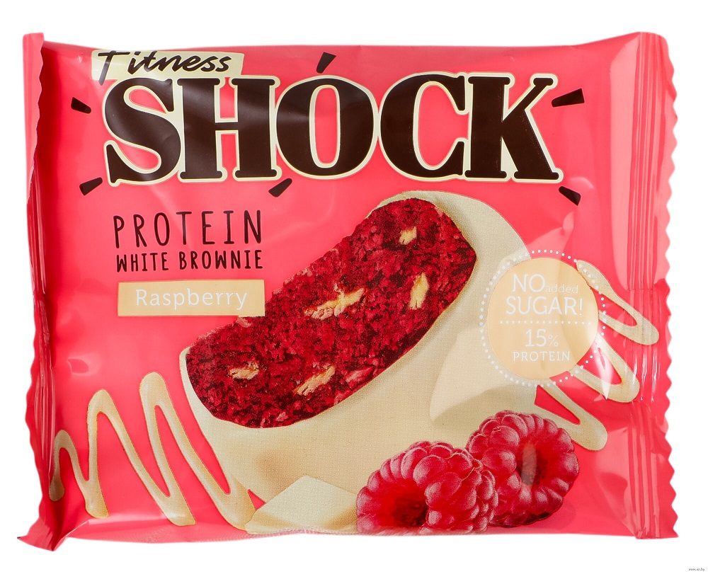 Печенье ФИТНЕС ШОК Брауни малина 50г