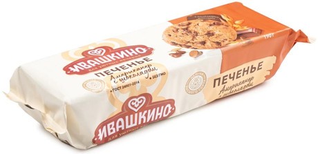 Печенье ИВАШКИНО Американер с кусочками шоколада 190г