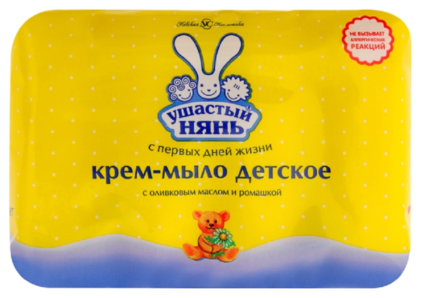 Крем-мыло детское УШАСТЫЙ НЯНЬ Ромашка 4*100г