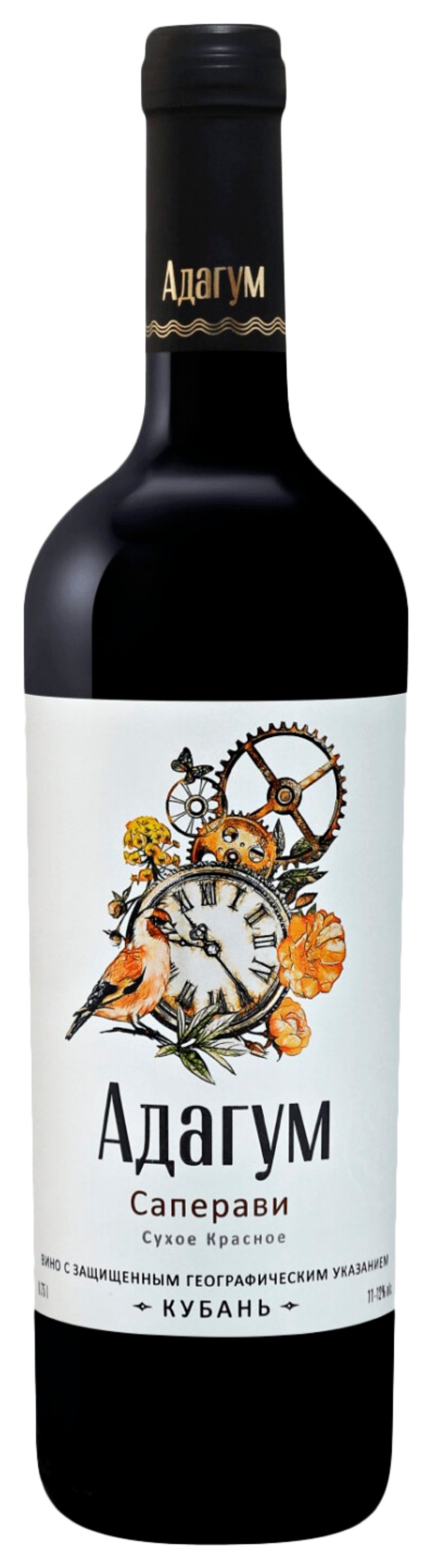 Вино АДАГУМ Саперави красное сух 11-12% ст/б 0.75л