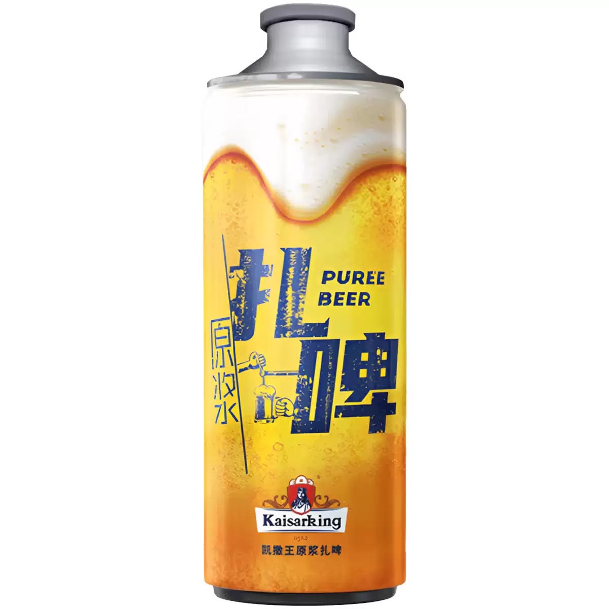 Пиво КАЙЗЕР Кинг Пуре светлое нефильтрованное пастер 4% ж/б 1л