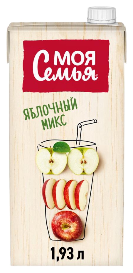 Напиток сокосодержащий МОЯ СЕМЬЯ Яблочный микс 1.93л