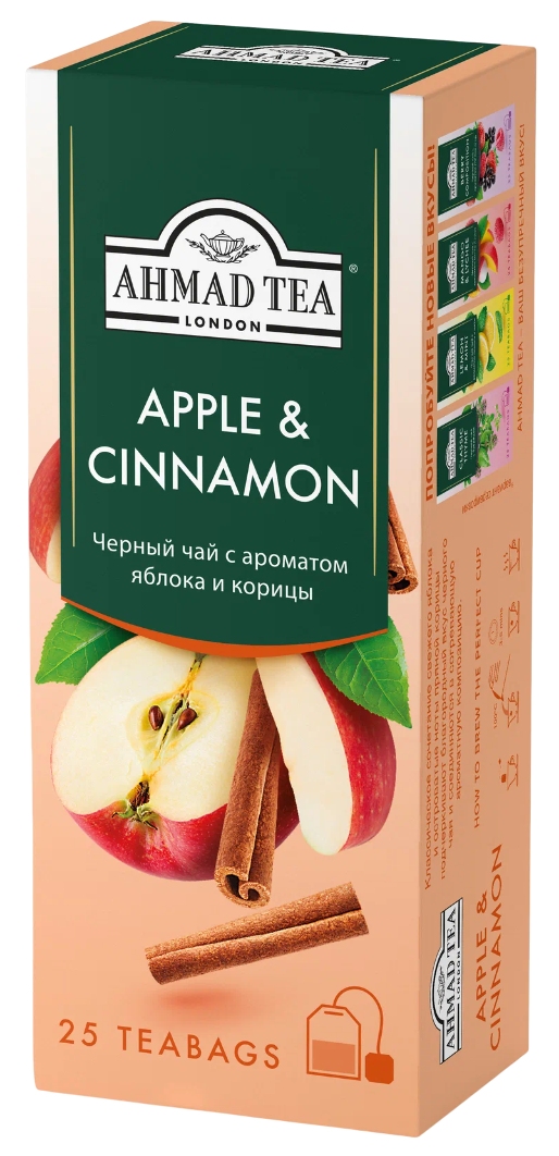 Чай АХМАД яблоко корица черный 25пак