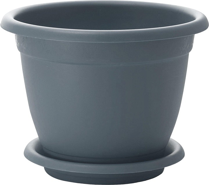 Горшок для цветов ИНГРИН Афродита Д29см серый 7.8л арт.IG420611026