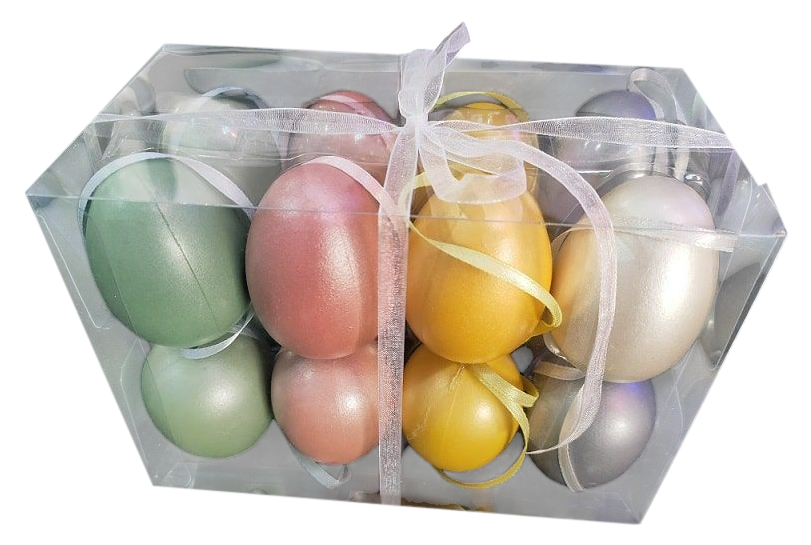 Декор пасхальный СФЕРА Яйца пасхальные металлик 16шт арт.E033