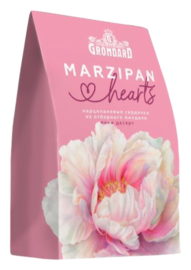 Набор конфет ГРОНДАРД Сердечки марципановые неглазированые 70г