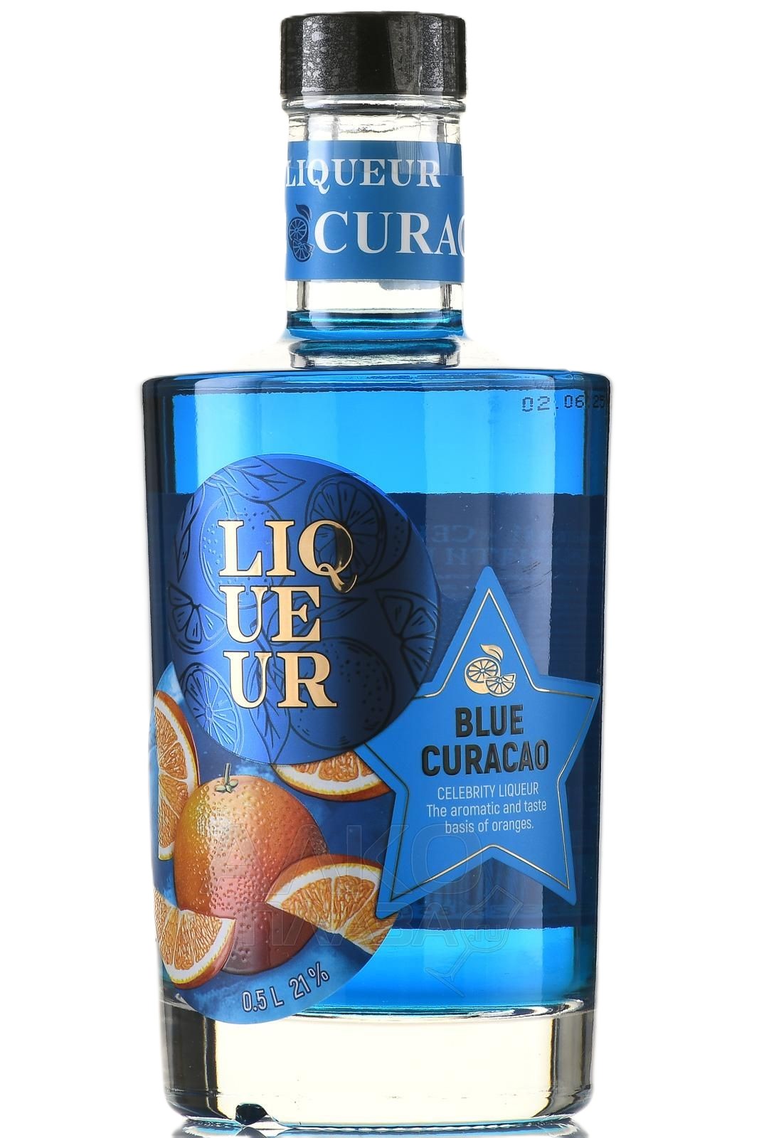Ликер СЕЛЕБРИТИ Блю Кюрасао 21% ст/б 0.5л
