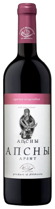 Вино АБХАЗИЯ Апсны красное п/сл 12% ст/б 0.75л