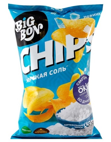 Чипсы БИГ БОН морская соль 140г