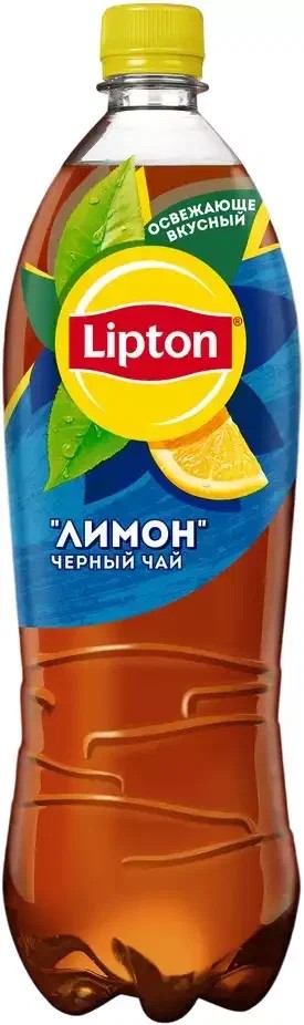 Чай ЛИПТОН черный лимон газированный 1л