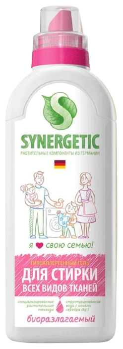 Гель для стирки СИНЕРГЕТИК для всех видов ткани 750мл