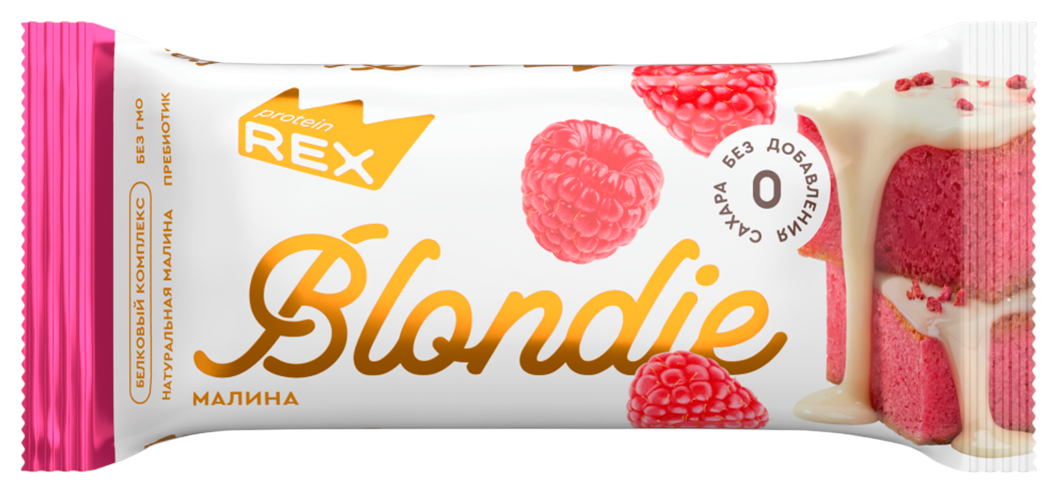 Пирожное ПРОТЕИН РЕКС Блонди малина 50г