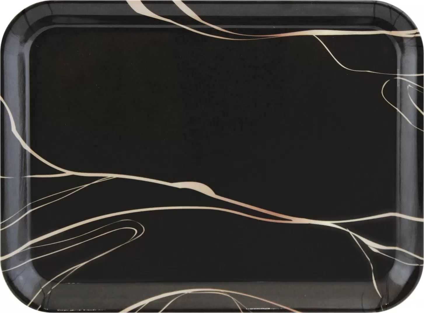 Поднос столовый НАТАМ Черный мрамор 1.8*33*24.5см арт.RF10113
